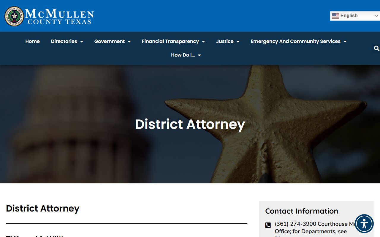 McMullen County court records after arrest District Attorney page