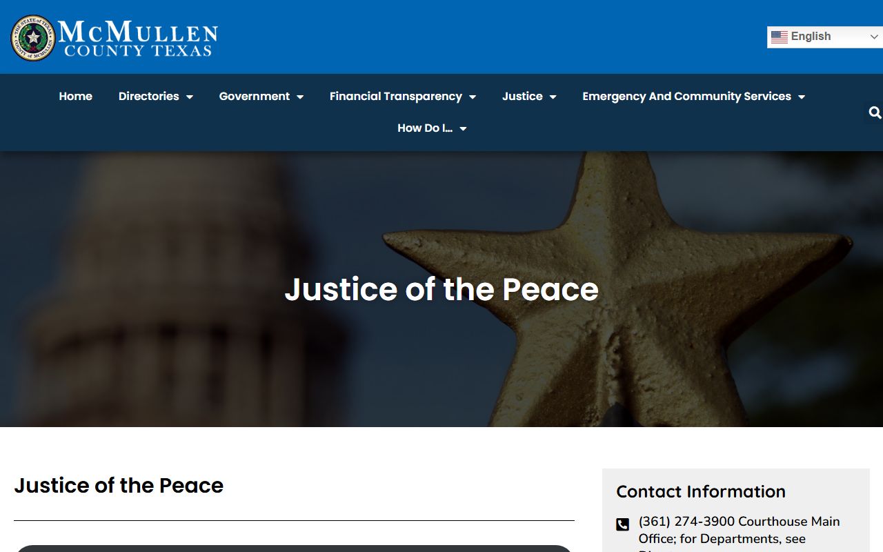 McMullen County court records after arrest Justice of the Peace page