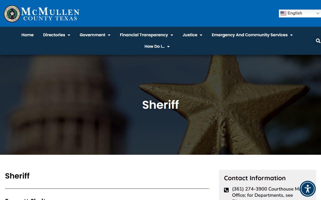 McMullen County jail mugshots sheriff records contact page